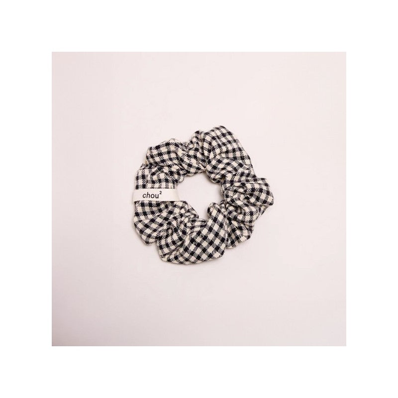 Coletero de cuadros vichy crudos y negros