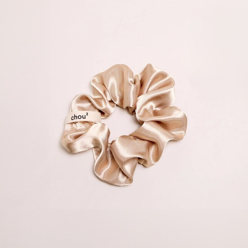 Coletero de satén color champán