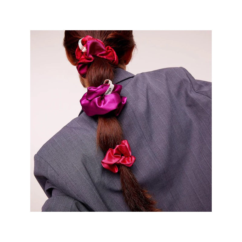 Coletero de satén morado