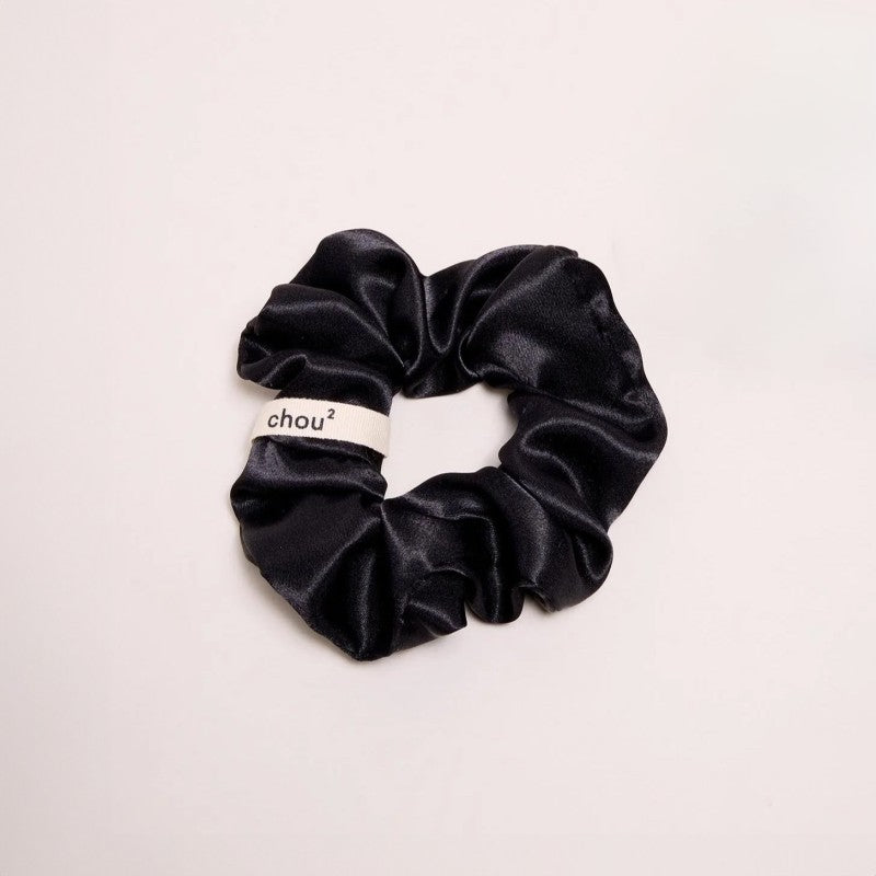 Coletero de satén negro