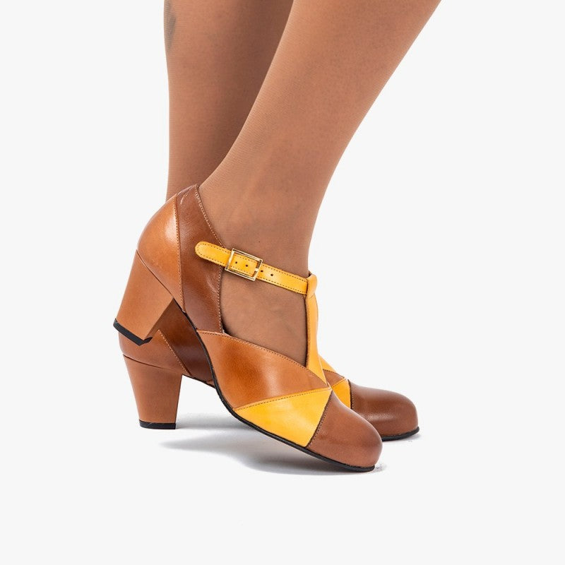 Dana mostaza y marrón