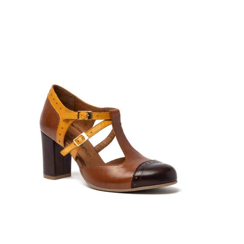 Elena Marrón Oscuro Marrón y Marrón Claro