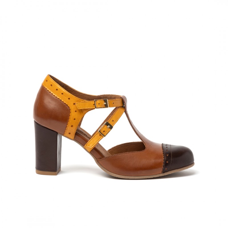 Elena Marrón Oscuro Marrón y Marrón Claro