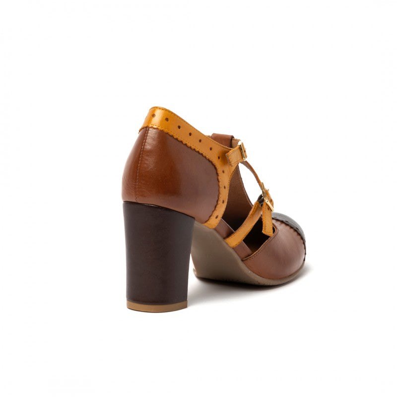 Elena Marrón Oscuro Marrón y Marrón Claro