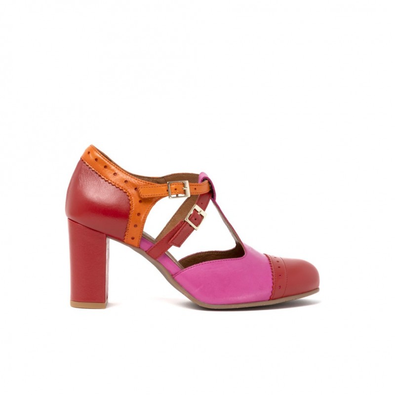 Elena rosa rojo y naranja