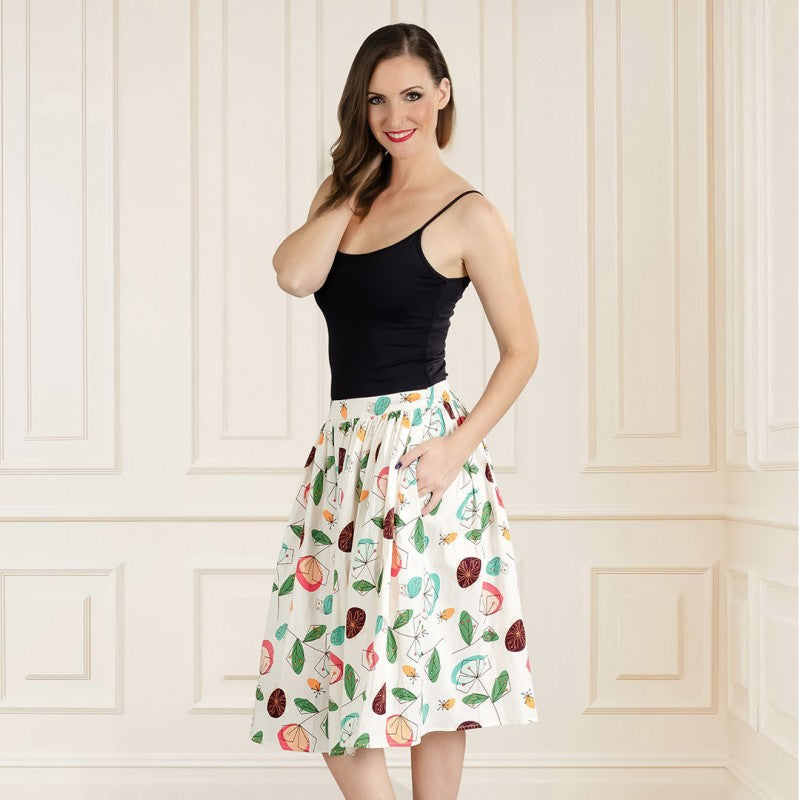 Falda Ava con estampado geométrico multicolor