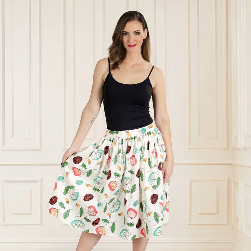 Falda Ava con estampado geométrico multicolor