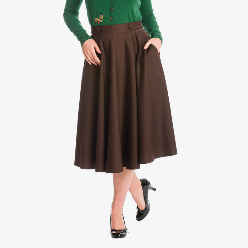 Falda Didi Swing Marrón
