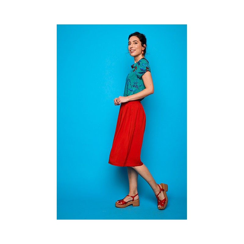 Falda el Palmar rojo