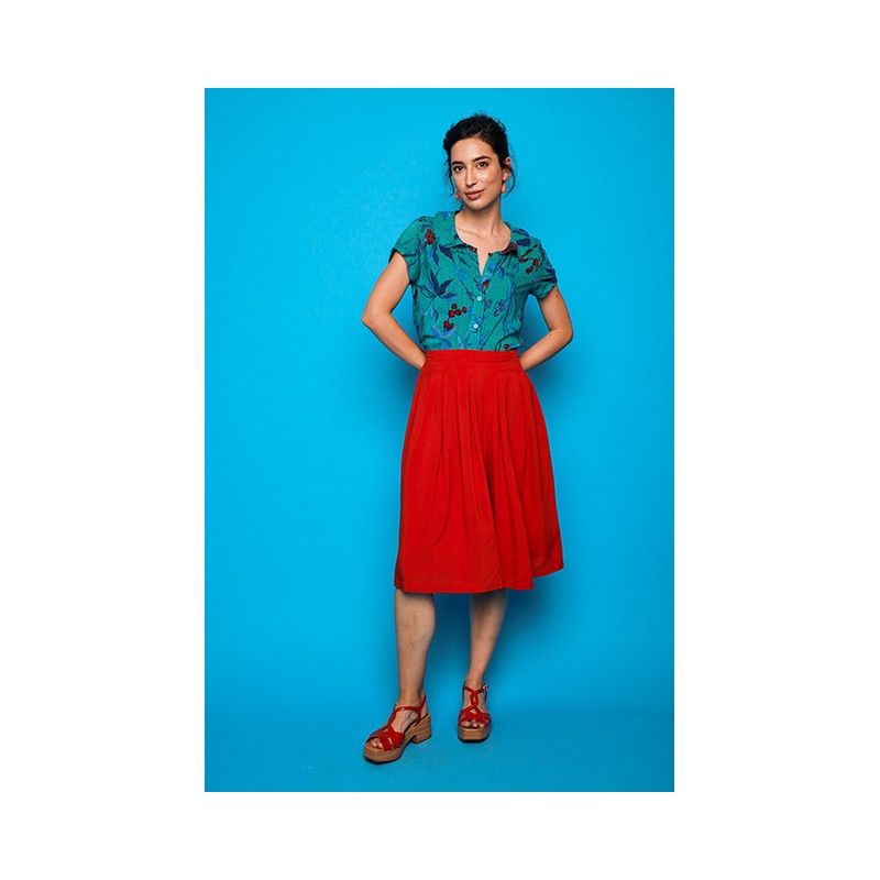 Falda el Palmar rojo