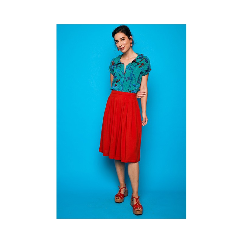 Falda el Palmar rojo