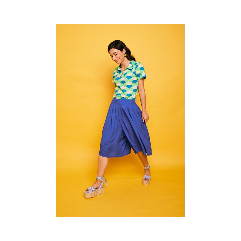 Falda el Palmar azul