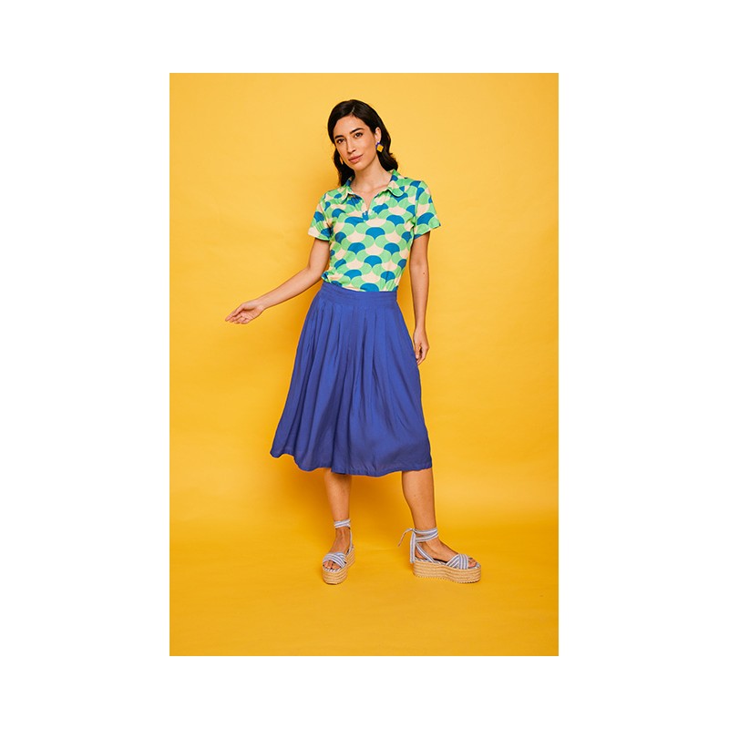 Falda el Palmar azul