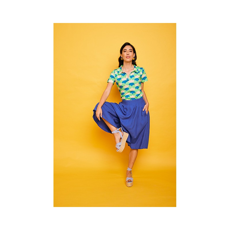 Falda el Palmar azul