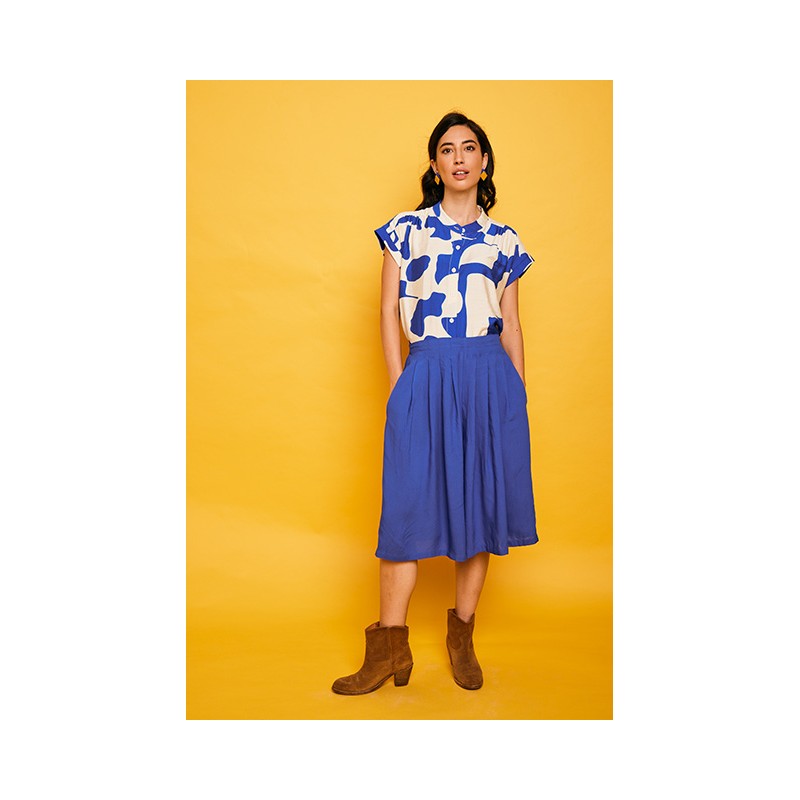 Falda el Palmar azul