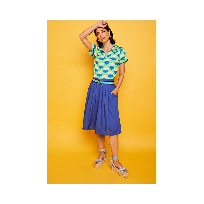 Falda el Palmar azul