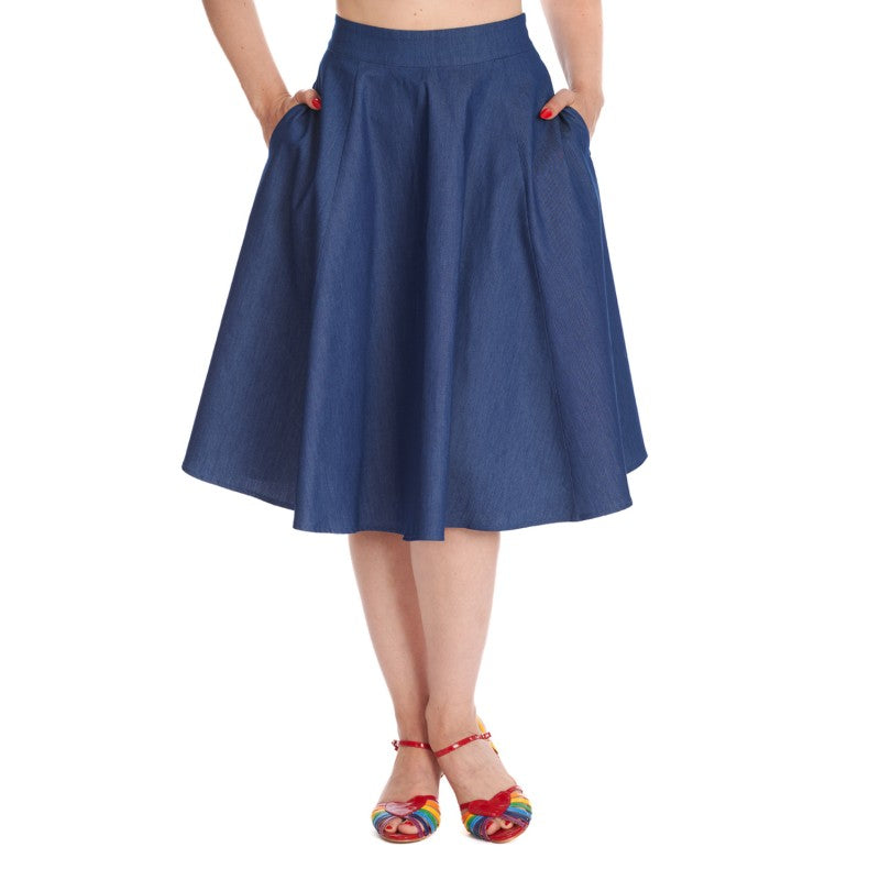 Jupe d'été en jean bleu de rêve