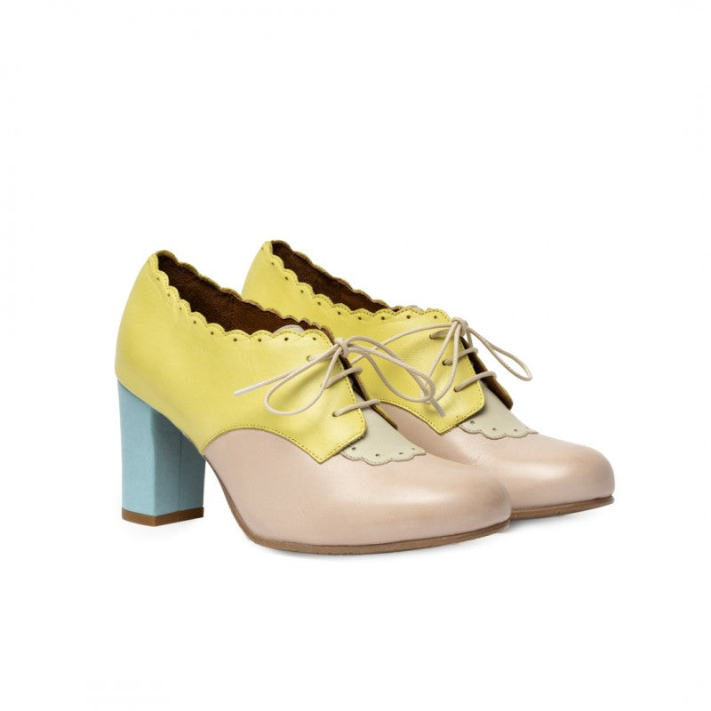 Franca rosa limón y azul