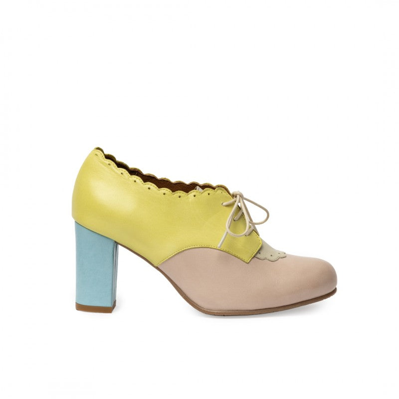 Franca rosa limón y azul