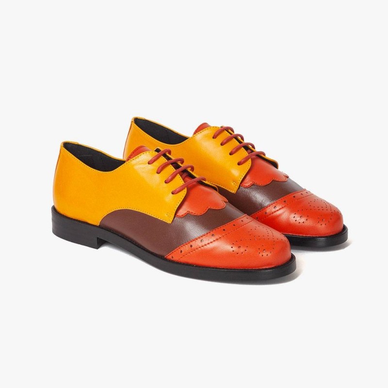 Francis mostaza, marrón y naranja