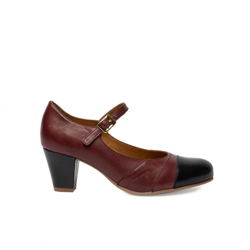 Linda burdeos y azul marino