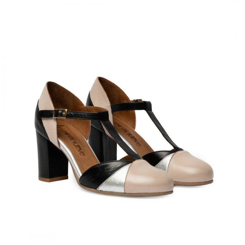 Magnolia negro rosa y plata