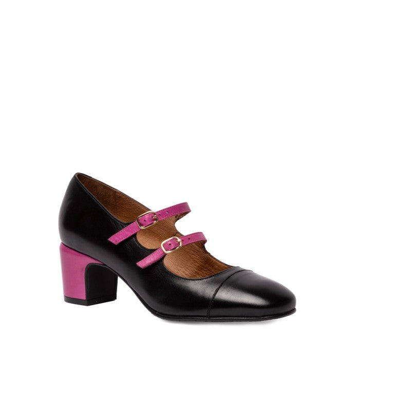 Marcela negro y fucsia