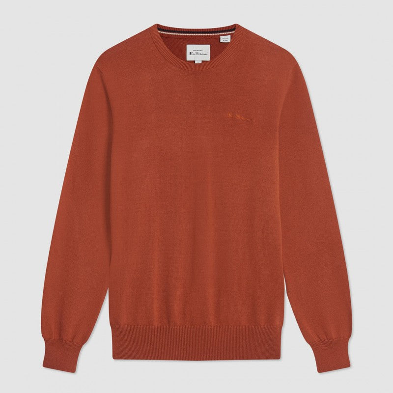 Jersey Algodón Crew canela