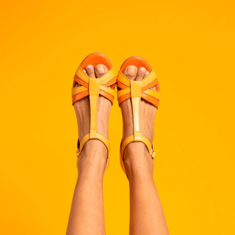 Lucy mostaza y naranja