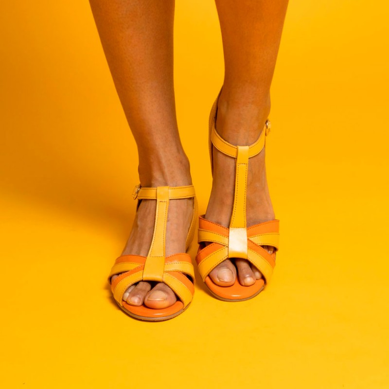 Lucy mostaza y naranja