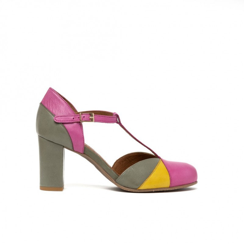 Magnolia rosa verde y amarillo