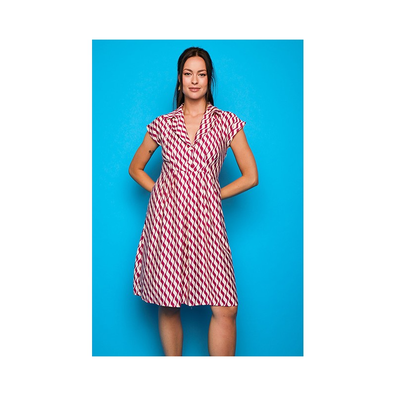 Vestido corto Mundaka cinta fucsia