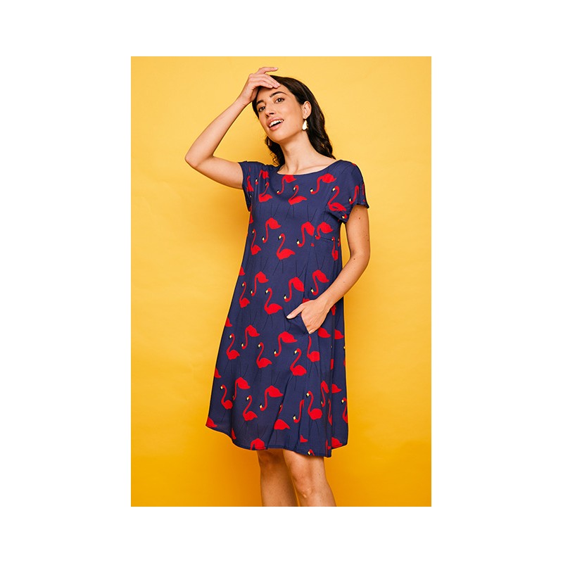 Vestido corto Plencia25 azul