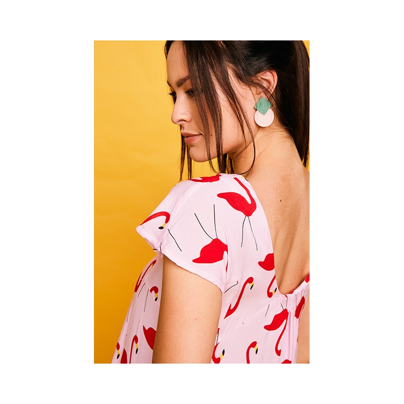 Vestido corto Plencia25 rosa