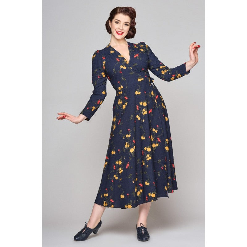 Vestido cruzado Kendra Winter Bloom