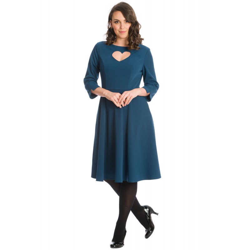 Vestido corazón sincero acampanado