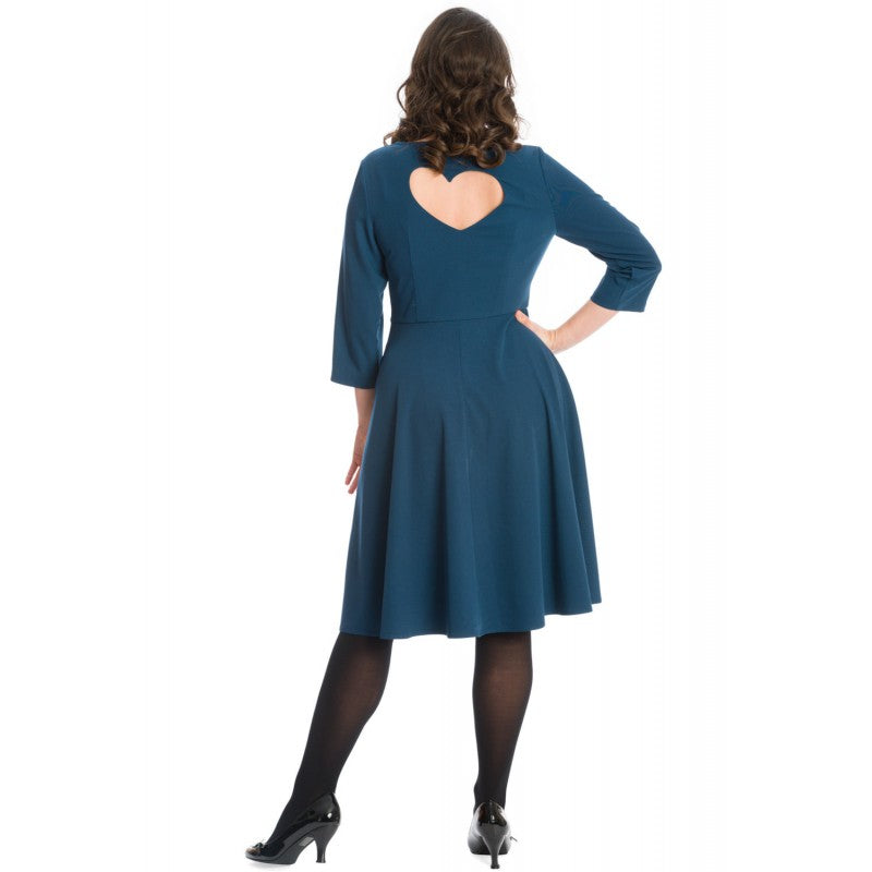 Vestido corazón sincero acampanado