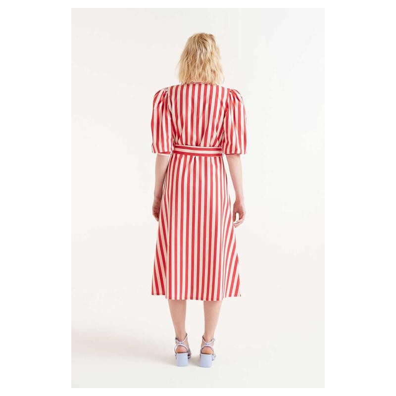 Vestido rayas rojas