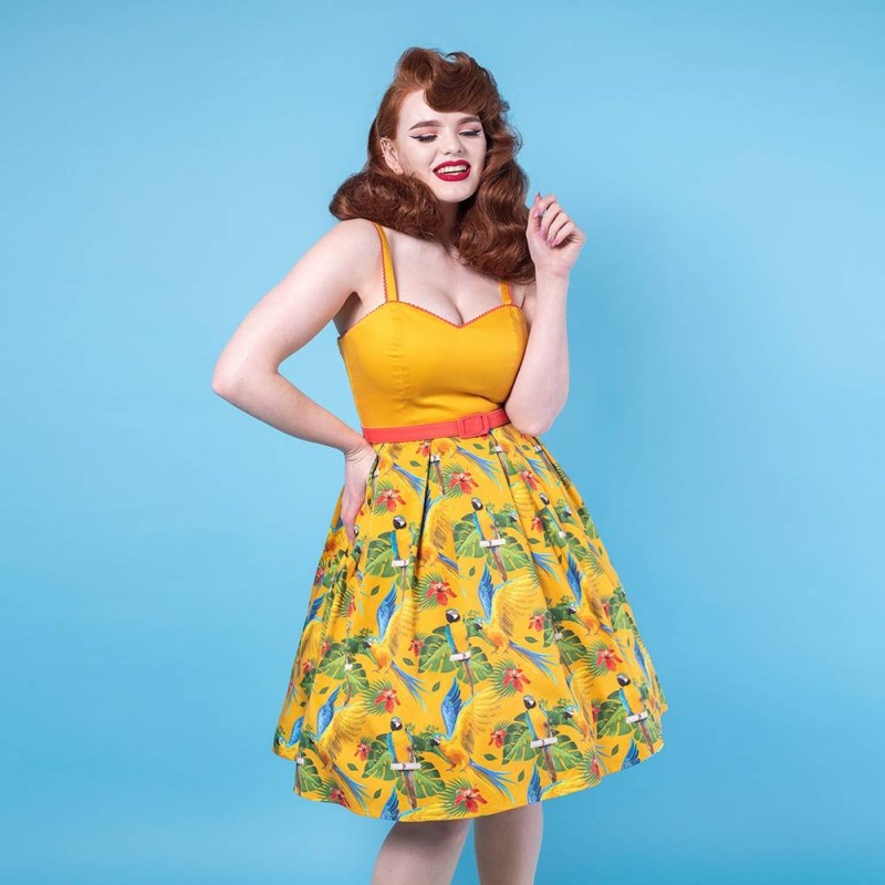 Vestido Carmen Tropical hue