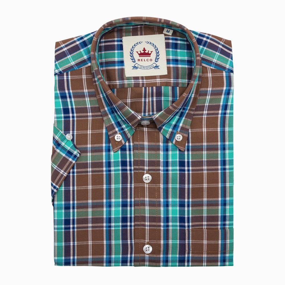 Brown Check shirt Relco