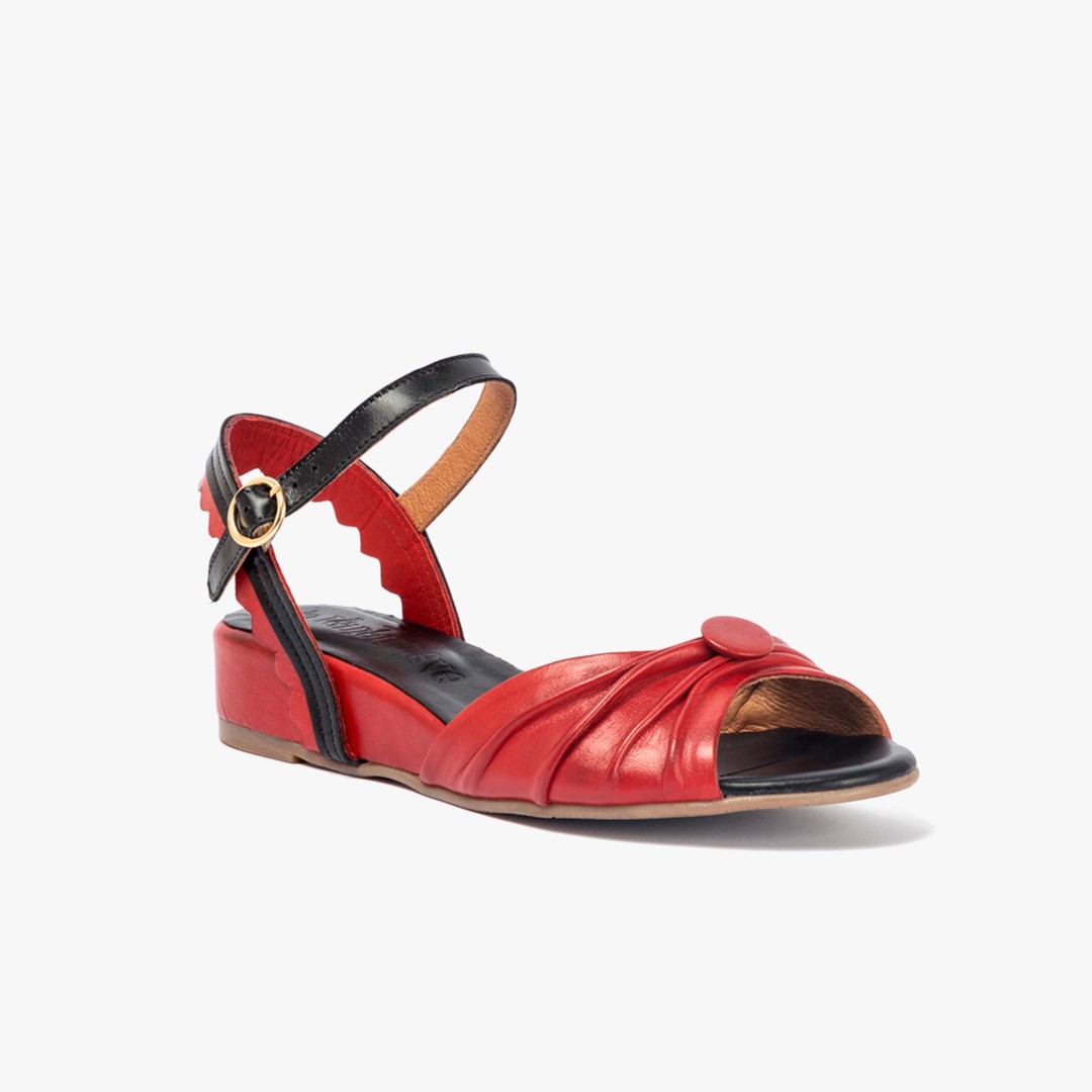 Sandra red sandals