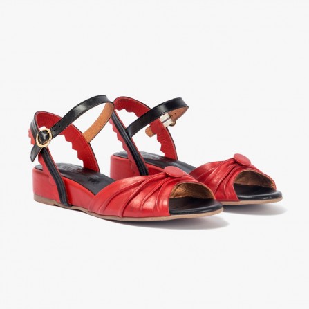 Sandra red sandals