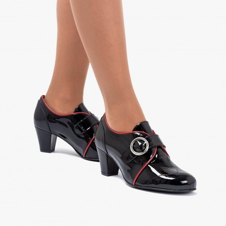 Agatha black and red patent...