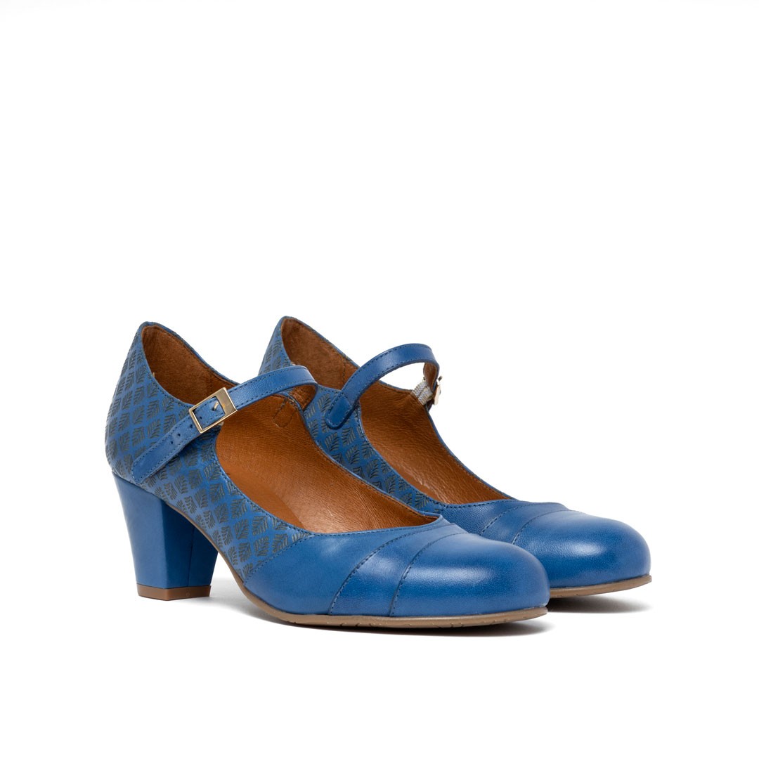 Royal blue store mary jane shoes