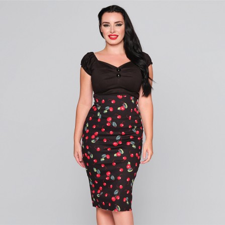 Fiona 50s Cherry Print Skirt