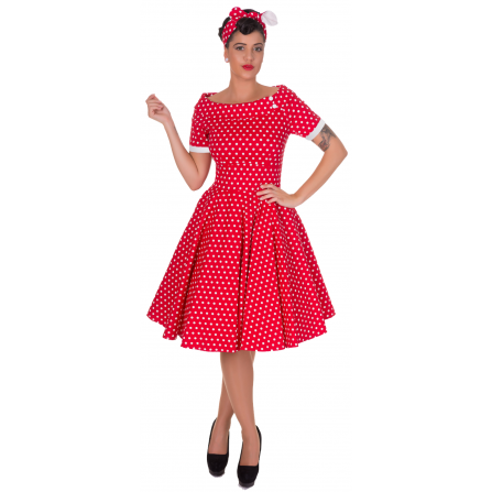 Darlene – Rotes Swing-Kleid...