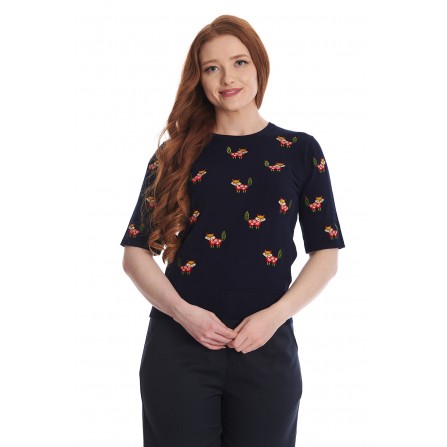 Short-sleeved fox jumper in...