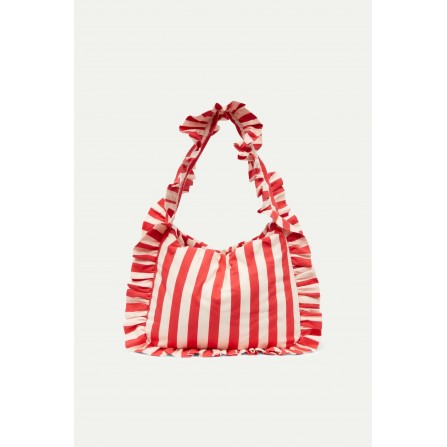 Bolso rayas rojas