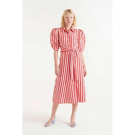 Red striped dress