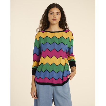 PULL MANCHES ZIGZAG